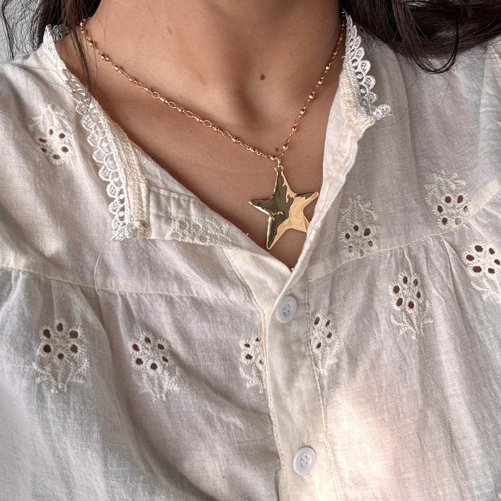 Collar estrella gold bijou