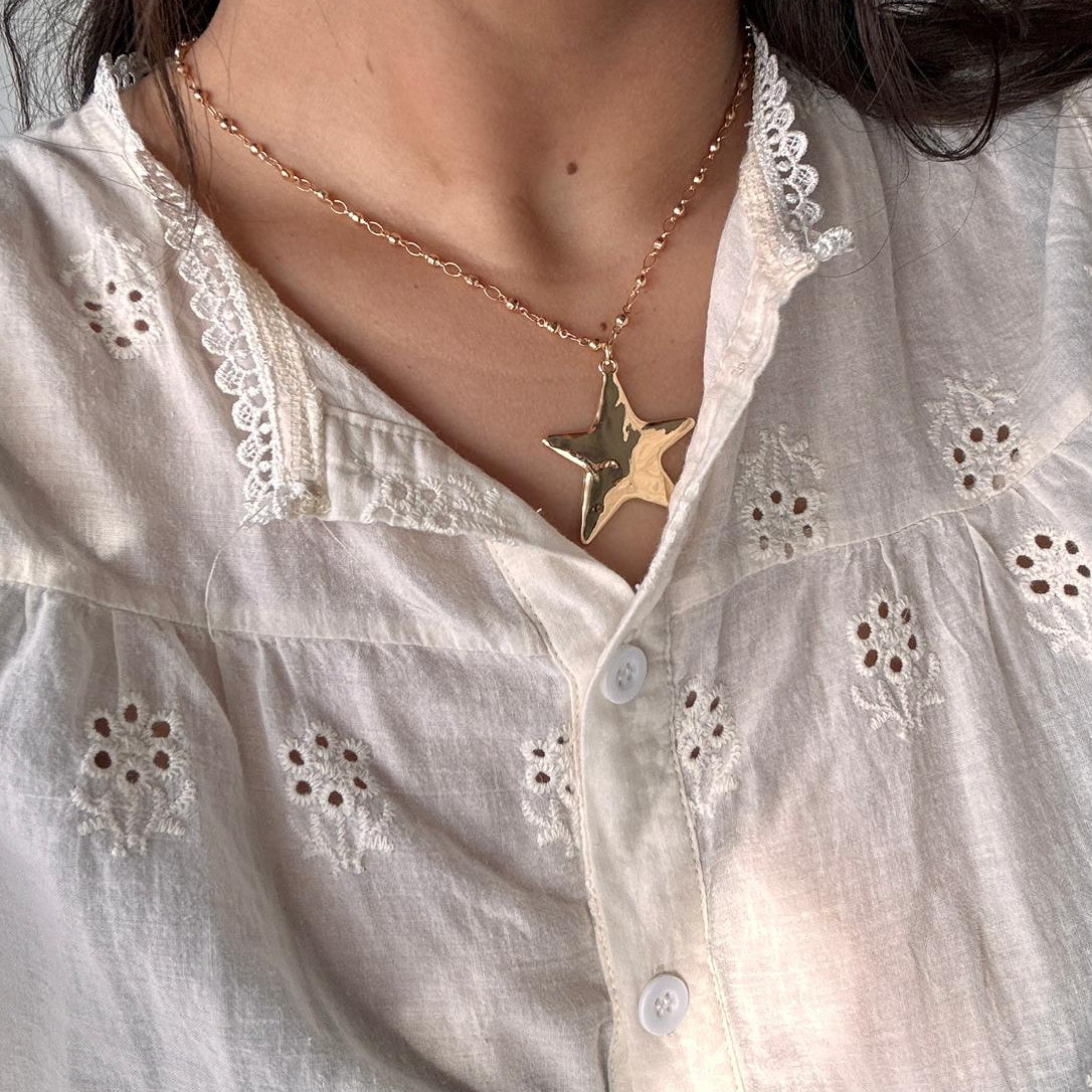 Collar estrella gold bijou